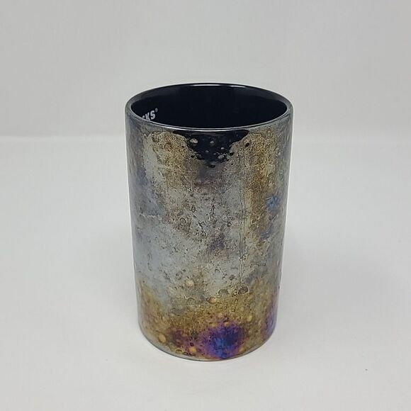 2021 Starbucks Oil Slick Coffee Tea Mug Black Purple Iridescent Mirror Tall 12oz - Picture 2 of 5
